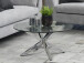 Couchtisch >Hella< in Chromfarben aus Glas - 82x40x82cm (BxHxT)