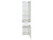 Seitenschrank >Graphit< in Weiß Hochglanz aus MDF - 40x180x35cm (BxHxT)