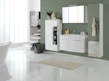 Spiegelschrank >Graphit< in Weiß - 100x64x20cm (BxHxT)
