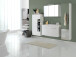 Seitenschrank >Graphit< in Weiß - 40x180x35cm (BxHxT)