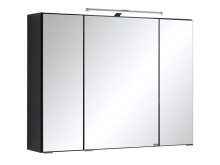 Spiegelschrank >Cleo I< in Graphitgrau - 80x64x20cm...