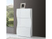 Schuhschrank >Onda< in Weiß/Hochglanz - 71x122x27cm (BxHxT)