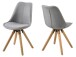 Esszimmerstuhl >Diva I< (2er Set) in hellgrau aus Stoff - 48,5x85x55cm (BxHxT)