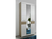 Garderobenschrank >Allison< in Weiß aus MDF -...