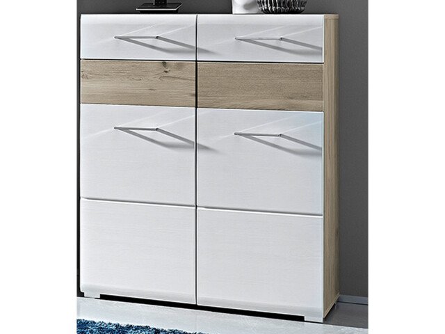 Schuhschrank >Allison< in Weiß aus MDF - 84x104x40cm (BxHxT)