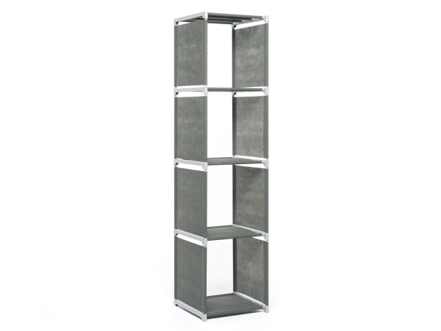 Regal >Allice< in Anthrazit aus Kunststoff - 36.5x145x36cm (BxHxT)
