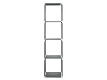 Regal >Allice< in Anthrazit aus Kunststoff - 36.5x145x36cm (BxHxT)