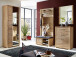 Garderobenschrank >Davenport< in Sonoma-Eiche hell aus MDF - 74x200x40cm (BxHxT)