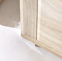 Sitzbank >Davenport< in Sonoma-Eiche hell aus MDF - 90x44x36cm (BxHxT)