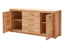Sideboard >Leduc< in Kernbuche aus Metall - 163x78x40cm (BxHxT)