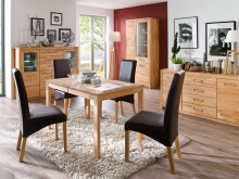 Highboard >Leduc< in Kernbuche aus Metall - 163x122x40cm (BxHxT)