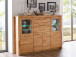 Highboard >Leduc< in Kernbuche aus Metall - 163x122x40cm (BxHxT)