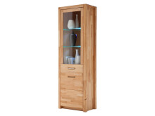 Vitrine >Leduc< in Kernbuche/RE aus Metall -...
