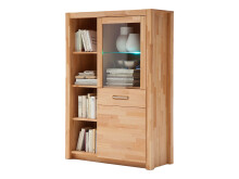 Highboard >Leduc< in Kernbuche aus Metall -...