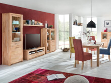 Wandboard >Leduc< in Kernbuche aus Metall - 150x27x22cm (BxHxT)