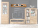 Wandboard >Leduc< in Kernbuche aus Metall - 150x27x22cm (BxHxT)