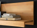 Wandboard >Leduc< in Kernbuche aus Metall - 150x27x22cm (BxHxT)