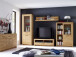 Wandboard >Leduc< in Kernbuche aus Metall - 150x27x22cm (BxHxT)