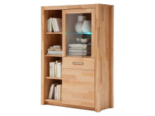 Wohnwand >Leduc< in Kernbuche aus Metall - 309x203x46cm (BxHxT)