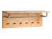 Wandgarderobe >Michael< in Wildeiche aus Massivholz - 80x30x26cm (BxHxT)