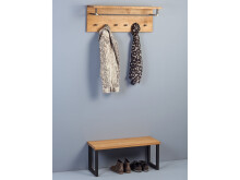 Sitzbank >Michael< in Wildeiche aus Massivholz geölt - 80x40x30cm (BxHxT)