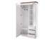 Garderobenschrank >Lisa< in weiß matt aus MDF - 91x198x38cm (BxHxT)
