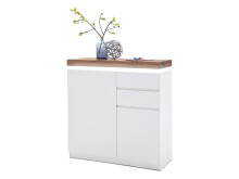Schuhschrank >Lisa< in Asteiche aus MDF - 91x97x38cm (BxHxT)