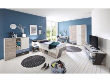 Schreibtisch >Ferdy< in Sandeiche - 135x75x67,5cm (BxHxT)