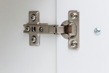 Seitenschrank >Parma II< in Weiß aus MDF - 50x181x20cm (BxHxT)