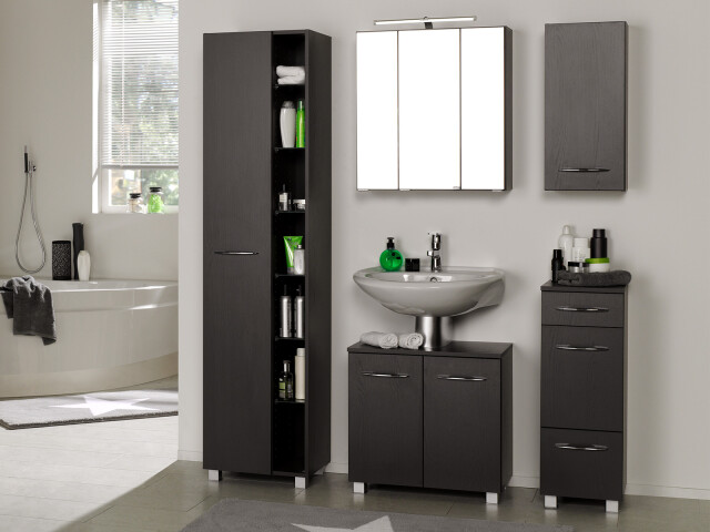 Badezimmer-Set >Porto< in graphitgrau