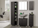 Badezimmer-Set >Porto< in graphitgrau