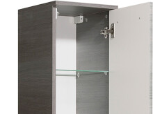 Midischrank >Abelica I< in Graphit Struktur aus Glas - 30x141x33cm (BxHxT)