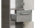 Midischrank >Abelica I< in Graphit Struktur aus Glas - 30x141x33cm (BxHxT)