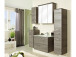 Midischrank >Abelica I< in Graphit Struktur aus Glas - 30x141x33cm (BxHxT)