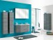 Midischrank >Abelica I< in Graphit Struktur aus Glas - 30x141x33cm (BxHxT)