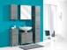 Waschbeckenunterschrank >Abelica I< in Graphit Struktur - 60x53x33 (BxHxT)