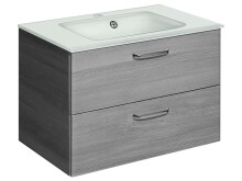 Badezimmer-Set >Abelica II< (6-teilig) in Weiß aus Glas