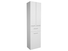 Hochschrank >Carrie< in Weiß Glanz aus Glas -...