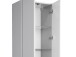 Hochschrank >Carrie< in Weiß Glanz aus Glas - 50x185,5x33cm (BxHxT)