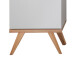 Unterschrank >Jenn< in Weiß/Hochglanz aus Glas - 35,5x89,5x33cm (BxHxT)