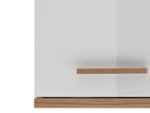 Hängeschrank >Jenn I< in Weiß/Hochglanz aus Glas - 35,5x74,5x20,5cm (BxHxT)