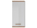 Hängeschrank >Jenn I< in Weiß/Hochglanz aus Glas - 35,5x74,5x20,5cm (BxHxT)