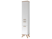 Badezimmer-Set >Jenn I< (7-teilig) in Weiß aus Glas - 161,5x205x46cm (BxHxT)