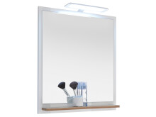 Badezimmer-Set >Jenn I< (7-teilig) in Weiß aus Glas - 161,5x205x46cm (BxHxT)