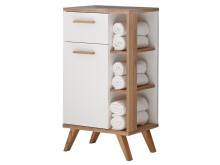 Badezimmer-Set >Jenn II< (5-teilig) in Weiß/Hochglanz - 176,5x205x33 (BxHxT)