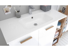 Badezimmer-Set >Jenn III< (6-teilig) in Weiß aus Glas
