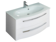 Badezimmer-Set >Maire V< (4-teilig) in Weiß aus Glas