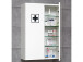 Medizinschrank >Adan< in Weiß aus Glas - 50x70x20cm (BxHxT)