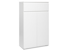 Schuhschrank >Ravenna I< in Weiß/Matt - 80x131x40cm (BxHxT)