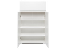 Schuhschrank >Ravenna I< in Weiß/Matt - 80x131x40cm (BxHxT)